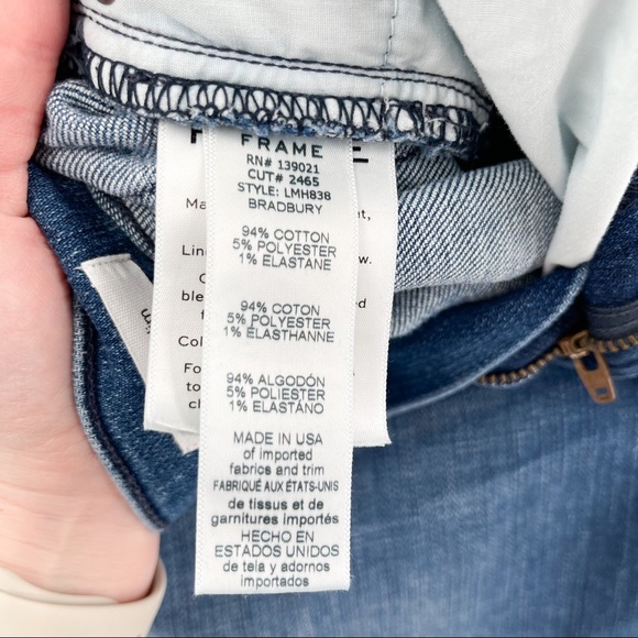 Frame Denim L’Homme Slim Jeans Medium Wash Women’s Size 32 - Picture 7 of 10